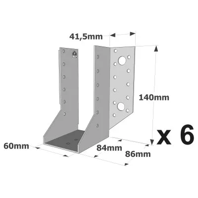 Sabots à ailes extérieures, gamme SAE CLASSIQUE (épaisseur 2mm, profondeur 84mm) - Réf. SAE340/60/2_6