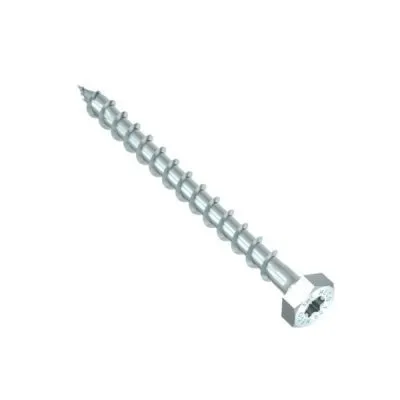 HECO-TOPIX-plus, tête hexagonale combinée, tête hexagonale + T-Drive, filet total, zingué blanc, A3K - Réf. 61470