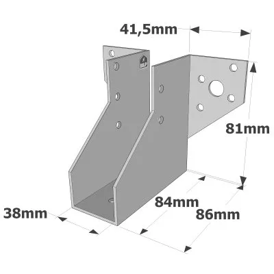 Sabots à ailes extérieures, gamme SAE CLASSIQUE (épaisseur 2mm, profondeur 84mm) - Réf. SAE200/38/2