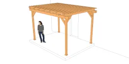 Module 1 : pergola simple sur quatre poteaux