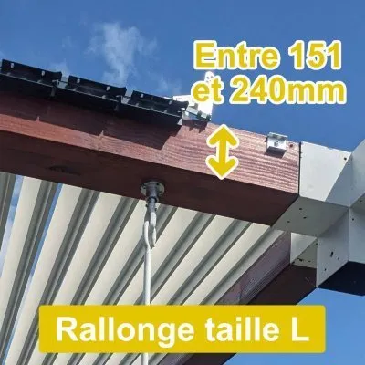 Rallonge TAILLE L pour les poteaux entre 151 et 240mm d'épaisseur - Réf. SND-RALLONGE-L-BLADE-RUNNER