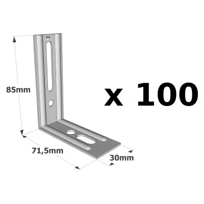 Équerres nervurées droites - Réf. END85/1.5_100