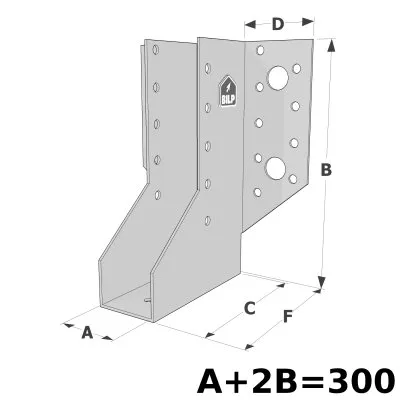 Sabot à ailes extérieures - Inox A4 - Réf. SAEX300/1.5X