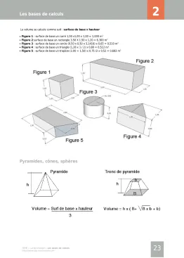 Les bases de calculs