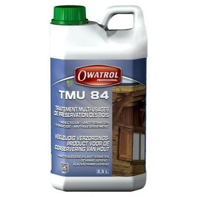 TMU 84 NG : Traitement de PRESERVATION des bois (Insecticide, anti-terminite, fongicide, antibleuissement) - Réf. 160