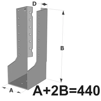 Sabots à ailes intérieures, gamme SAI SUR MESURE (épaisseur 2mm) - Réf. SAIL440/2X