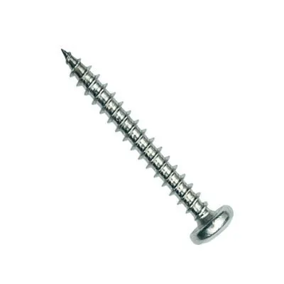 Vis bois tête bombée (fixation d'élément ACIER sur BOIS) - 4.0x30mm - INOX A2 - Réf. 77923