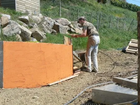 Pose des dalles et enduit