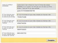 Dans votre profil Auteur, indiquez au moins Votre ID éditeur ADSENSE