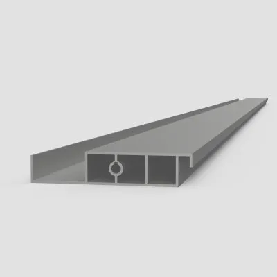 Lame XL aluminium 27mm, longueur 2m, RAL9006 structuré GRIS ALUMINIUM - Réf. SND-L-A-27-200-9006