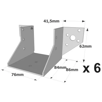 Sabots à ailes extérieures, gamme SAE CLASSIQUE (épaisseur 2mm, profondeur 84mm) - Réf. SAE200/76/2_6