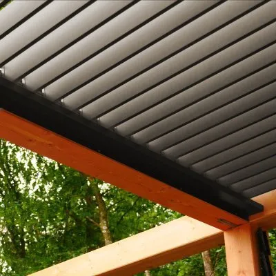 Chéneau Aluminium - Couleur : gris beige - longueur : 2m - Réf. SND-CH-7006-2