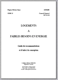 Vignette de l'article : LOGEMENTS A FAIBLES BESOINS EN ENERGIE