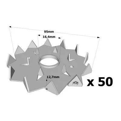 Crampon Bulldog simple denture C2 et C4 - Réf. C2-95M16G-B_50