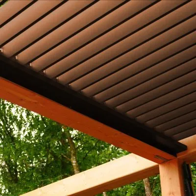 Chéneau Aluminium - Couleur : marron sablé - longueur : 2m - Réf. SND-CH-8011-2