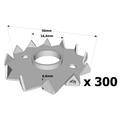 Crampon Bulldog simple denture C2 et C4 - Réf. C2-50M16G-B_300