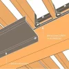 Chéneau Aluminium - Couleur : gris beige - longueur : 2m - Réf. SND-CH-7006-2