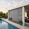 Lame XL aluminium 29mm, longueur 3m, RAL9006 structuré GRIS ALUMINIUM - Réf. SND-L-A-27-300-9006