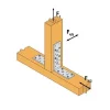 Équerres renforcées CLASSIQUES asymétriques pour le BOIS et le BETON - Réf. AG40312-R