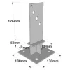 Pied de poteau en âme avec platine - Inox A2 - Réf. PPSDT230IX_10